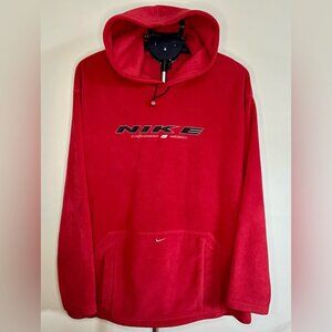 2000s Nike Red Fleece Hoodie XXL
